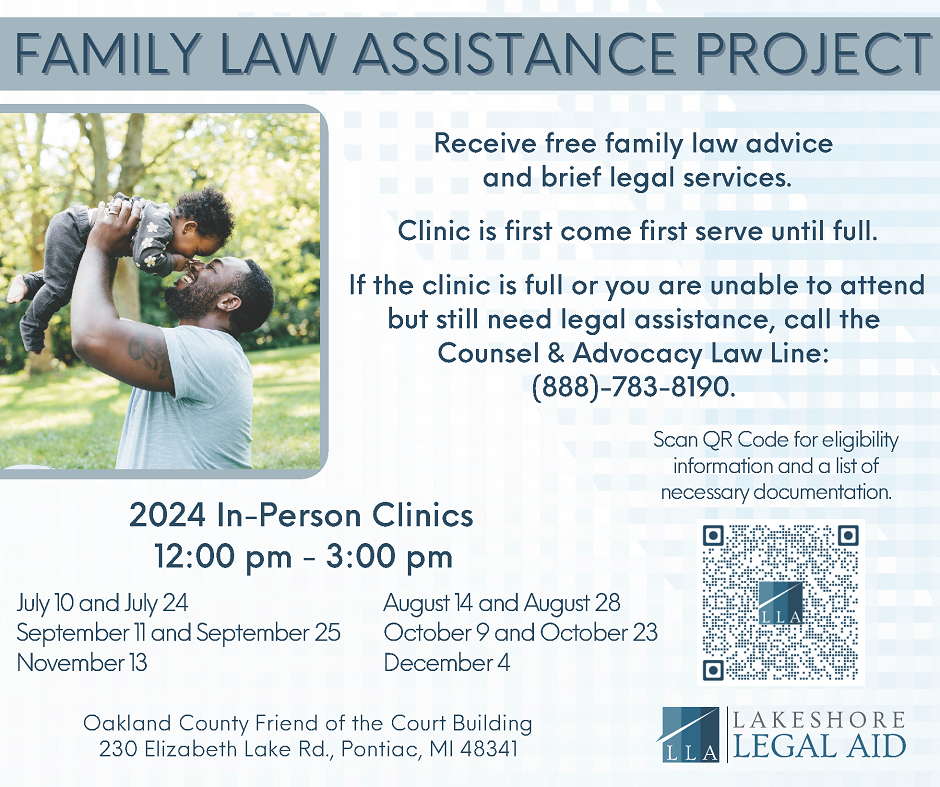 Family Law Assistance Project - In-Person Clinics (Jul - Dec 2024)