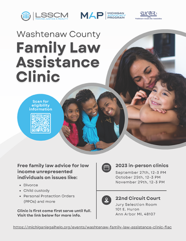 Washtenaw - Family Law Assistance Clinic - 2023